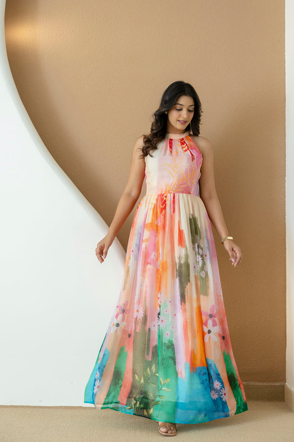 SIMRAN HIGH NECK GOWN