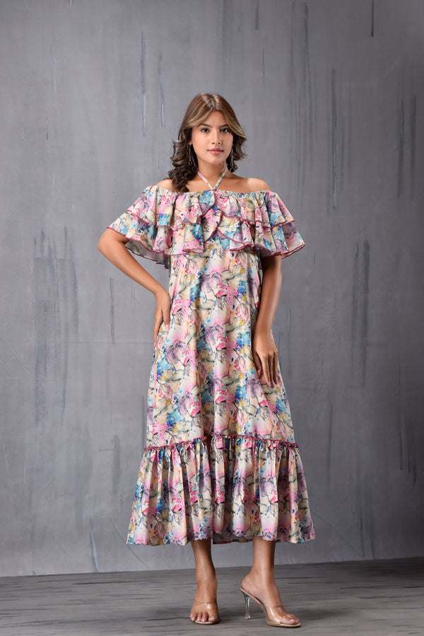 Off Shoulder Ruffle Dress