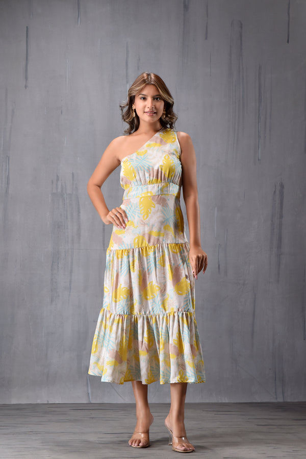 One Shoulder Tier Dress