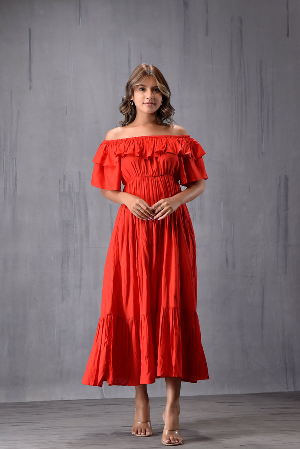 MAXI DRESS RED