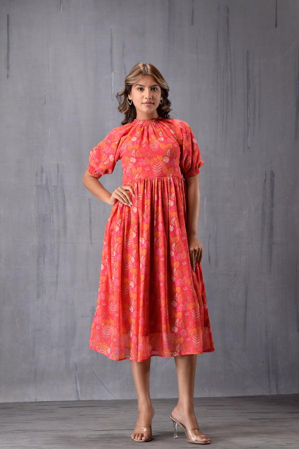 Reglon sleeve Elasticated Dress